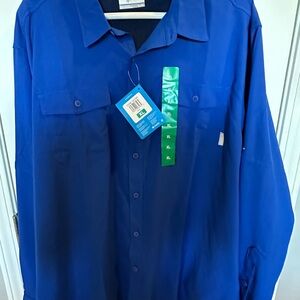 Columbia Blue Casual Button Down Shirt